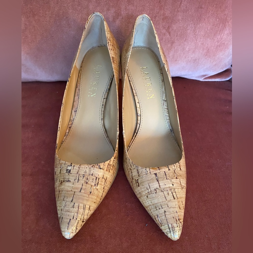 Gorgeous natural cork pumps/stilettos!